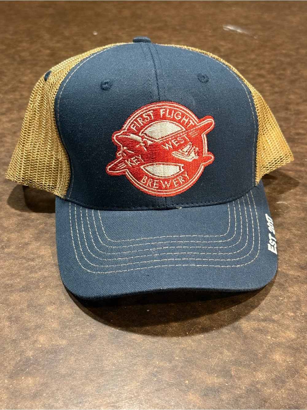 Key West Aviation Navy & Tan Mesh Back Trucker Hat